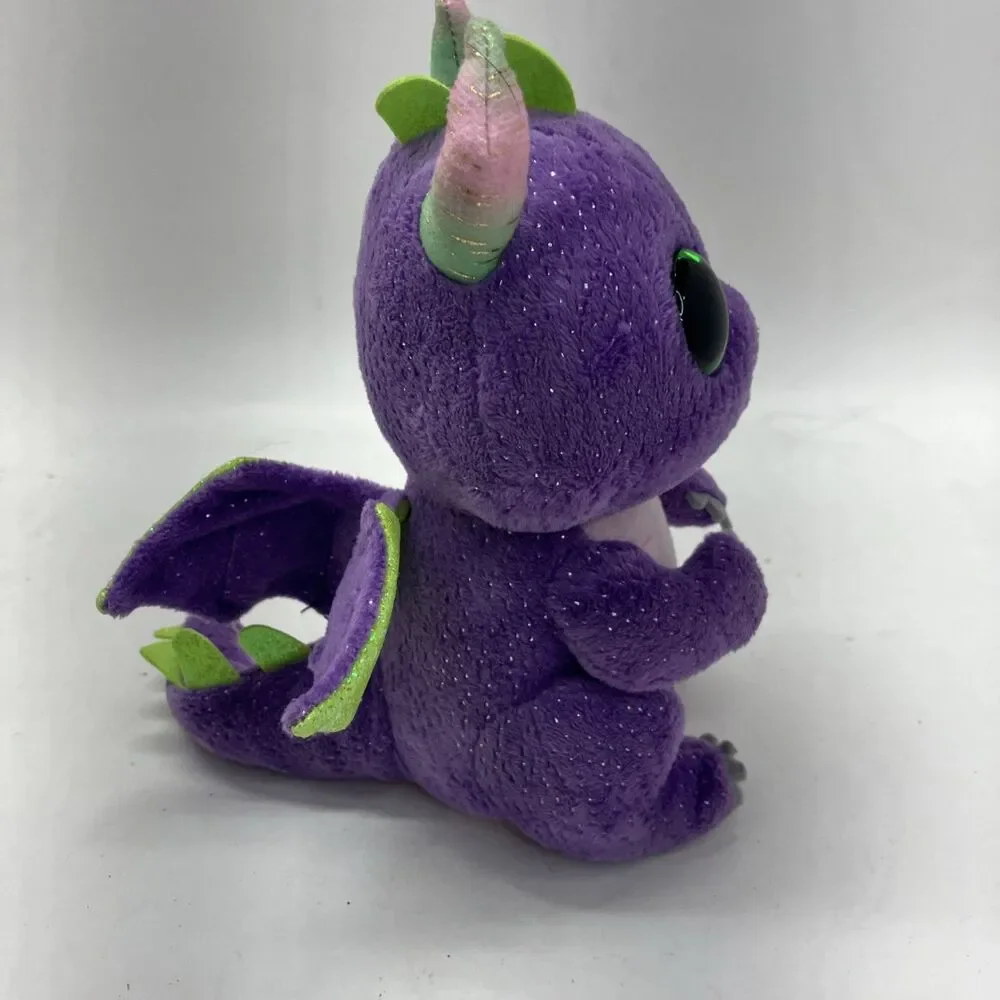 Ty Beanie Boos Big Eye DAPHNE the Purple Dragon 6